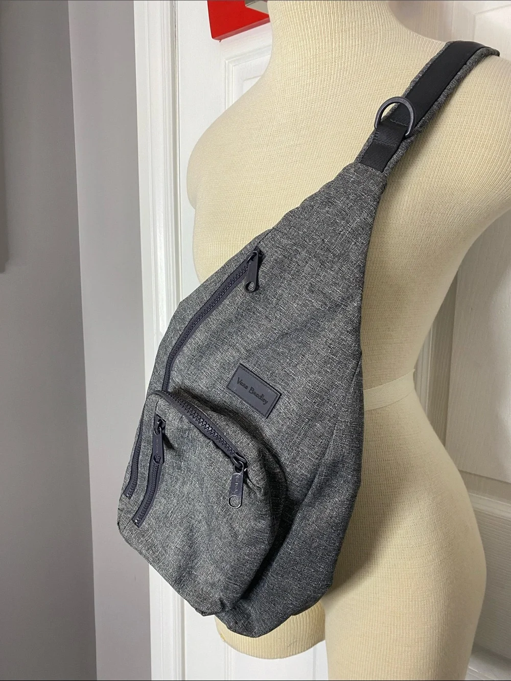 Vera Bradley ReActive Gray Heather Sling Backpack NWOT Travel Crossbody - Picture 5 of 16